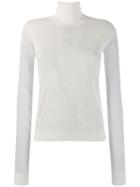 Maison Margiela Turtle-neck Fitted Jumper - White