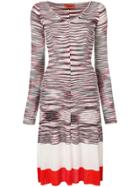Missoni Striped Knitted Dress - White