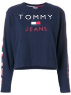 Tommy Jeans Flag Print Longsleeved T-shirt - Blue