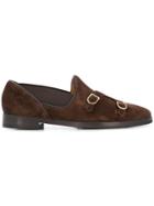 Edhen Milano Buckle Detail Loafers - Brown