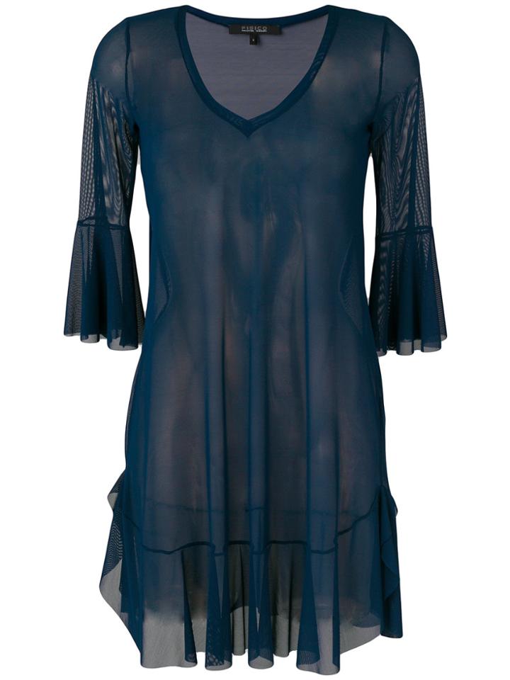 Fisico Sheer Beach Dress - Blue