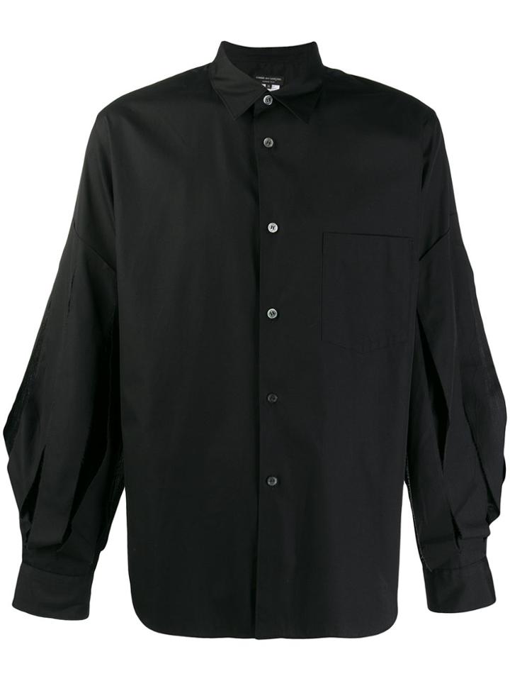 Comme Des Garçons Homme Plus Wide Sleeve Plain Shirt - Black
