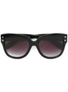 Alexander Mcqueen Eyewear Round Frame Sunglasses - Black