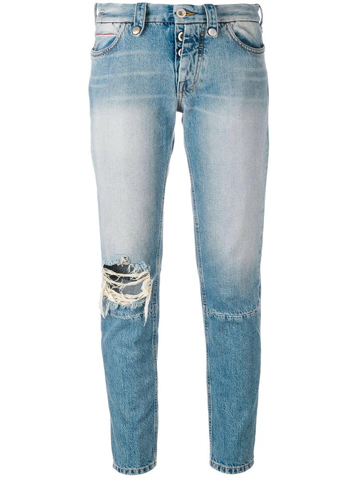 Unravel Project - Light-wash Jeans - Women - Cotton/polyester - 28, Blue, Cotton/polyester