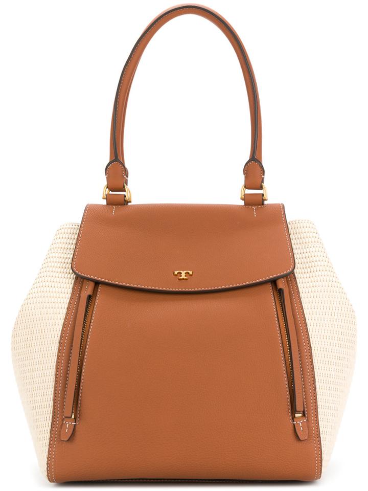 Tory Burch Half Moon Tote Bag - Brown