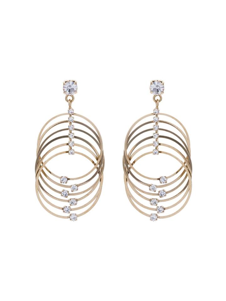 Rosantica Metallic Multi Hoop Stud Earring - Gold