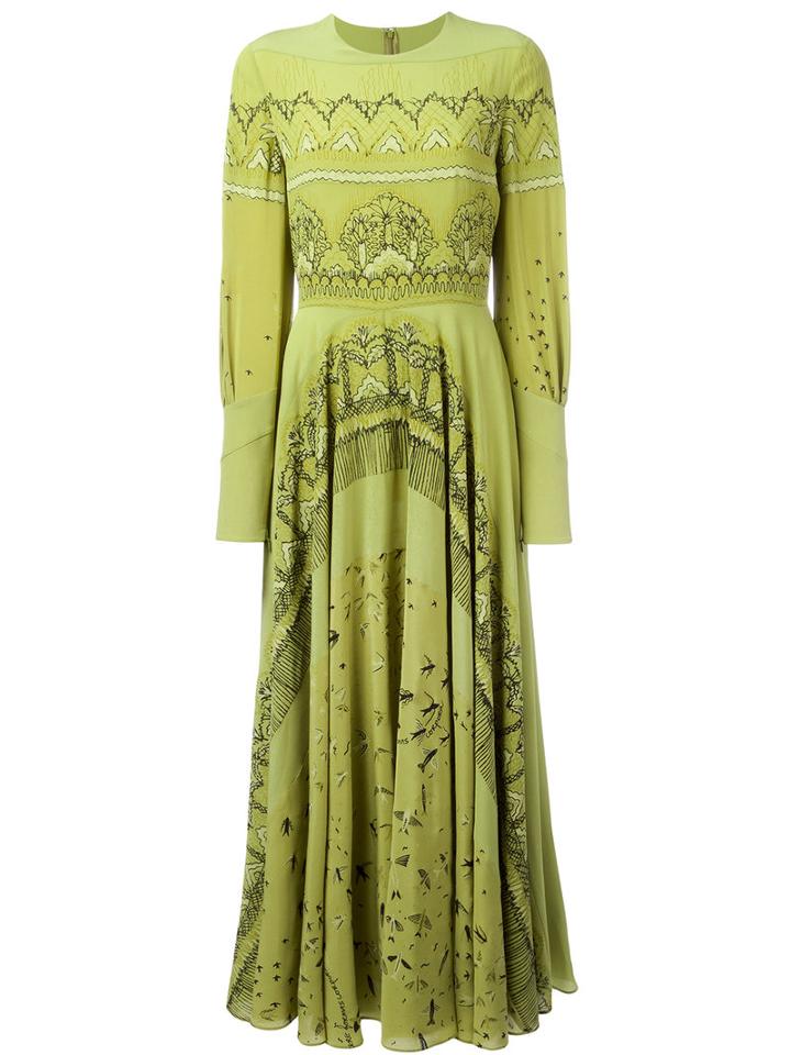 Valentino - Garden Of Delight Gown - Women - Silk - 42, Green, Silk