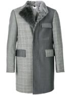 Thom Browne Fun-mixed Fur Collar And Lapel Classic Chesterfield