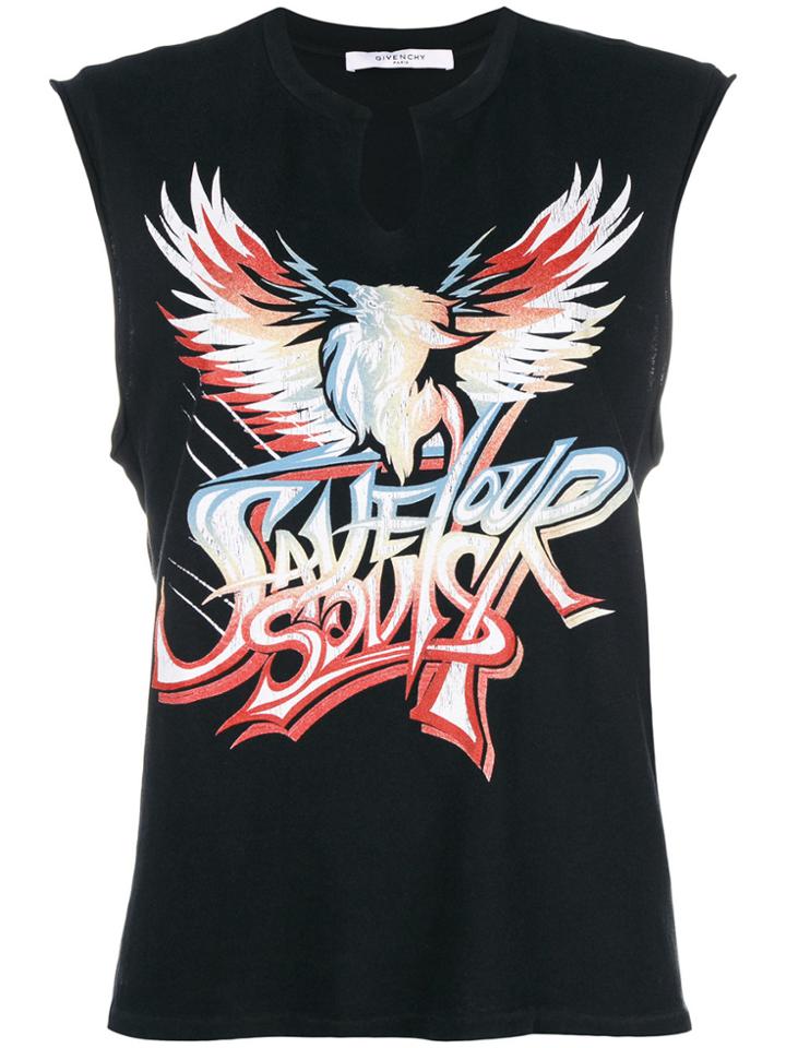 Givenchy Graphic Slogan Vest - Black