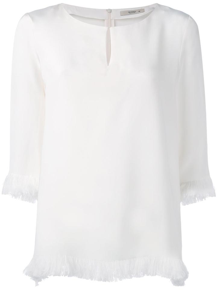 Etro - Peep-hole Blouse - Women - Silk/cotton - 42, White, Silk/cotton