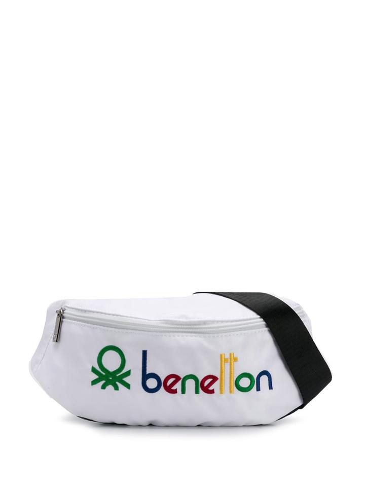 Benetton Embroidered Logo Belt Bag - White