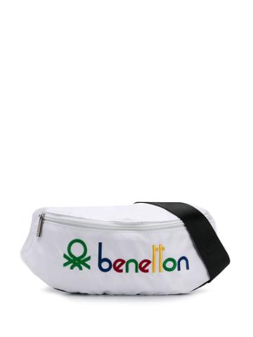 Benetton Embroidered Logo Belt Bag - White