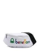 Benetton Embroidered Logo Belt Bag - White