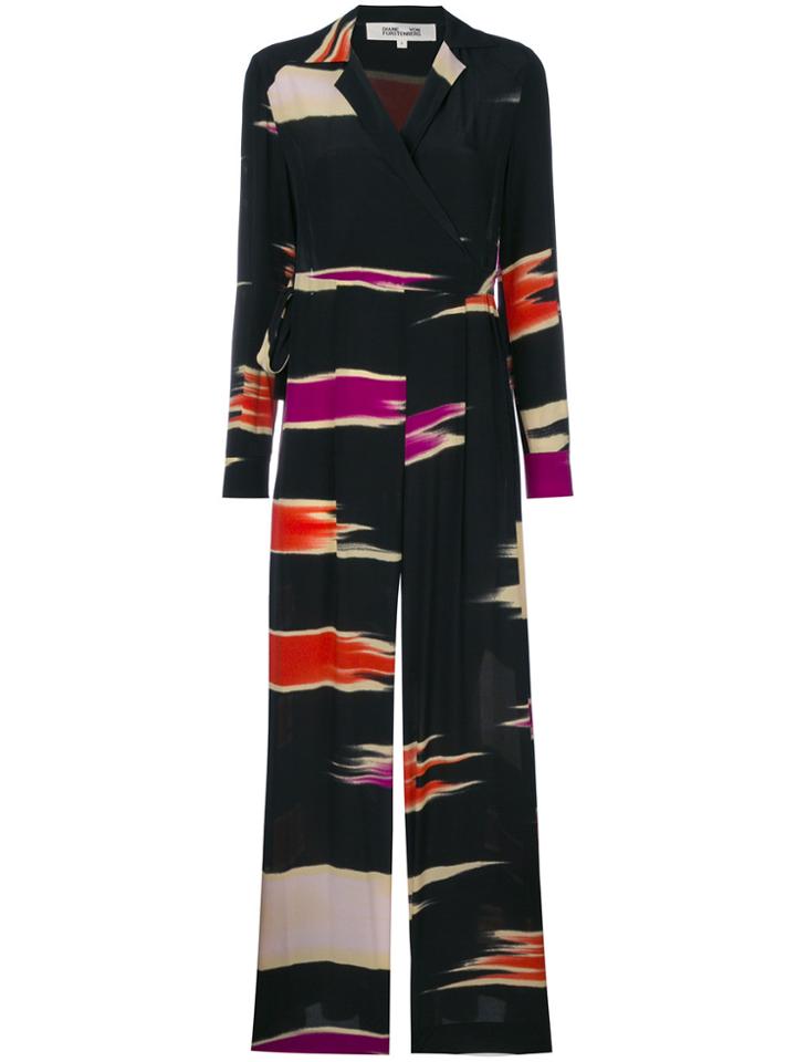 Diane Von Furstenberg Patterned Jumpsuit - Black