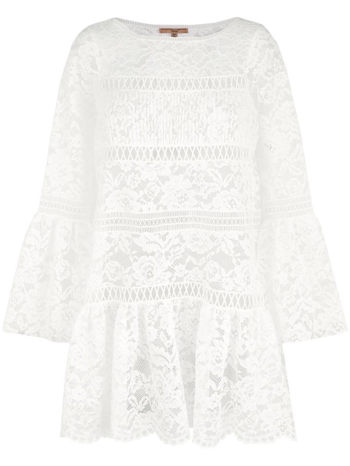 Ermanno Scervino Embroidered Flared Dress - White