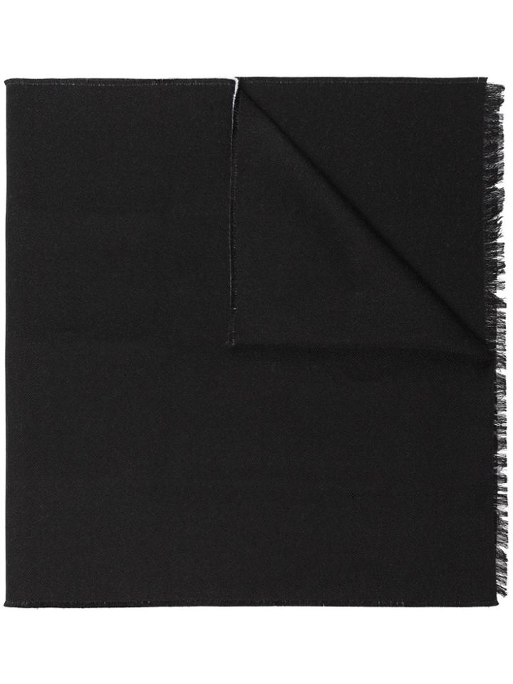 Valentino Logo Wool Scarf - Black