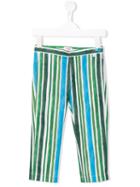 Il Gufo - Striped Print Trousers - Kids - Cotton/spandex/elastane - 5 Yrs, Green