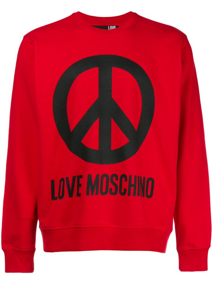 Love Moschino Logo Long-sleeve Sweatshirt - Red