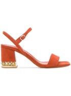 Santoni Embellished Heel Sandals - Yellow & Orange