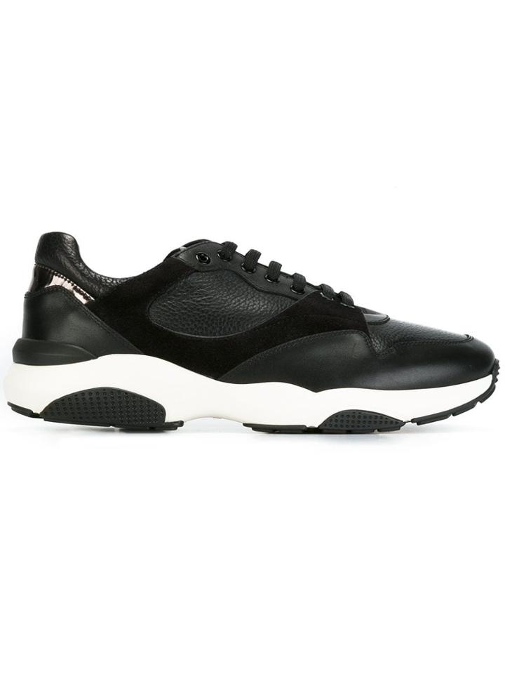 Salvatore Ferragamo Panelled Sneakers - Black