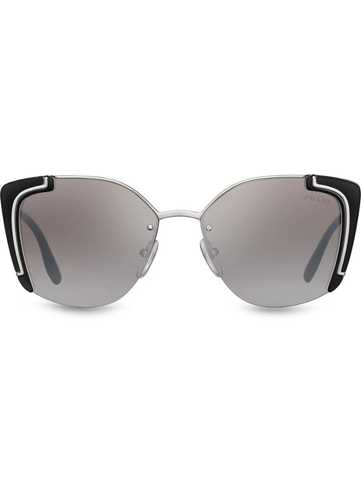 Prada Eyewear Ornate Sunglasses - Grey
