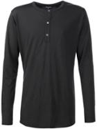 Ann Demeulemeester Henley T-shirt, Men's, Size: Medium, Black, Wool