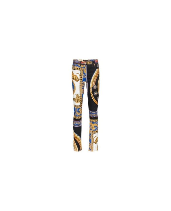 Fashion Concierge Vip Versace Lovers Baroque Printed Skinny Jeans -
