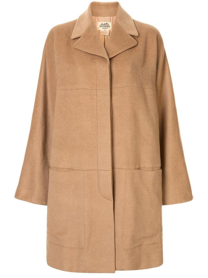 Hermès Pre-owned Wide Sleeves Coat - Brown