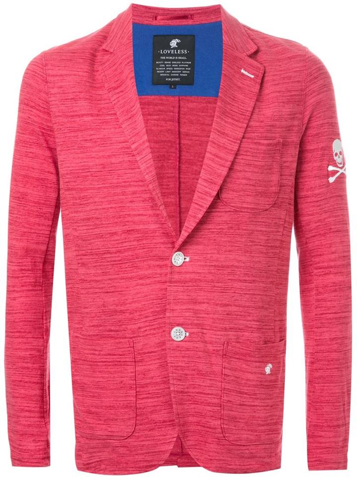 Loveless Knit Two Button Blazer, Men's, Size: 1, Red, Cotton