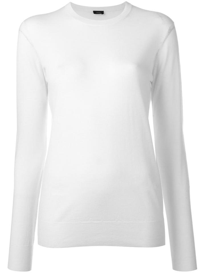 Joseph Plain Jumper, Women's, Size: Medium, White, Cashmere