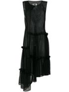 Mm6 Maison Margiela - Asymmetric Tulle Tunic - Women - Polyester - 40, Black, Polyester