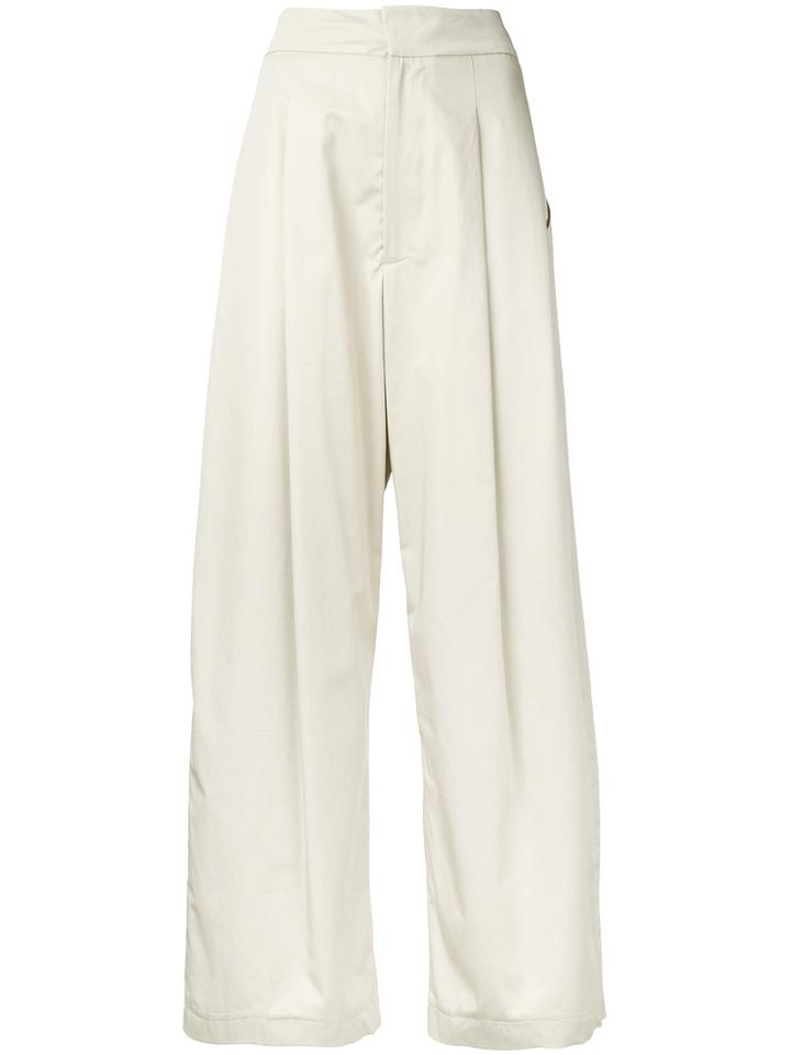 Studio Nicholson - Cosimo Trousers - Women - Cotton - 1, Nude/neutrals, Cotton