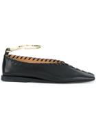 Jil Sander Bracelet Cuff Ballerinas - Black