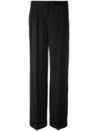 Donna Karan Wide Leg Trousers, Women's, Size: 6, Black, Spandex/elastane/viscose/wool