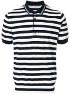 Paolo Pecora Striped Polo Shirt - Blue