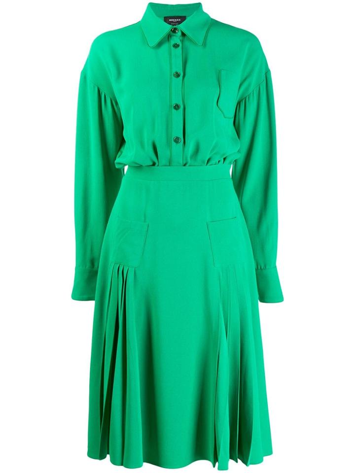 Rochas Lightweight Shirt Dress - Green