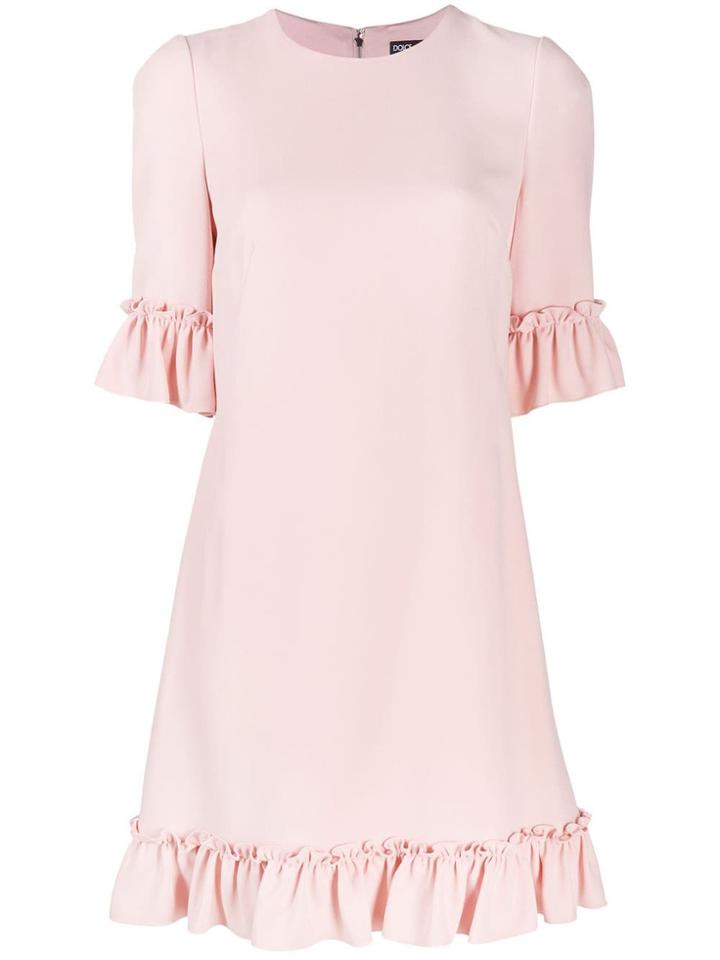 Dolce & Gabbana Frill-trim Shift Dress - Pink