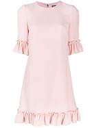 Dolce & Gabbana Frill-trim Shift Dress - Pink