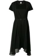 Comme Des Garçons Noir Kei Ninomiya Sheer Asymmetric Dress, Women's, Size: Medium, Black, Cotton/polyester