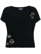 Boutique Moschino Embroidered Fish T-shirt - Black