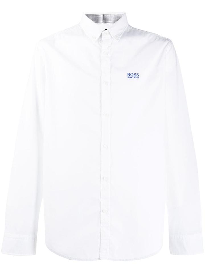 Boss Hugo Boss Logo Embroidered Shirt - White