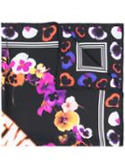 Givenchy - Night (black) Pansy Logo Print Scarf - Women - Silk - One Size, Silk