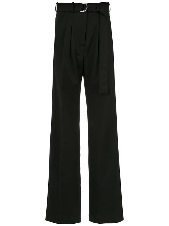 Reinaldo Lourenço Belted Flared Trousers - Black