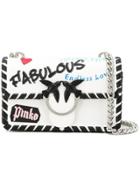 Pinko Mini Love Fabulous Shoulder Bag - White