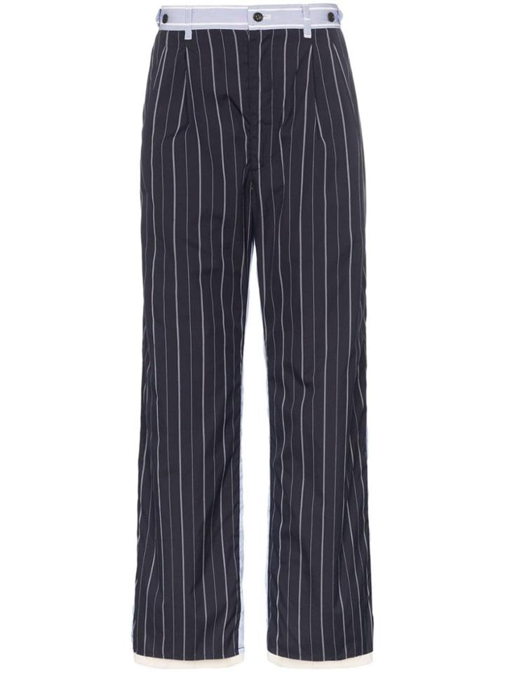 Children Of The Discordance Pinstripe Straight-leg Trousers - Blue