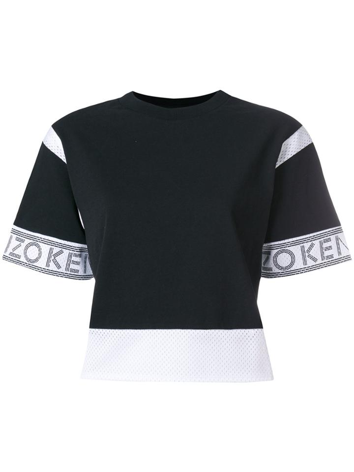 Kenzo Logo Crop Top - Black