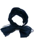 Le Chapeau - Head Scarf - Women - Silk/polypropylene - One Size, Blue, Silk/polypropylene