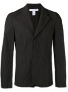 Comme Des Garçons Shirt Pinstriped Blazer, Men's, Size: Large, Black, Cotton