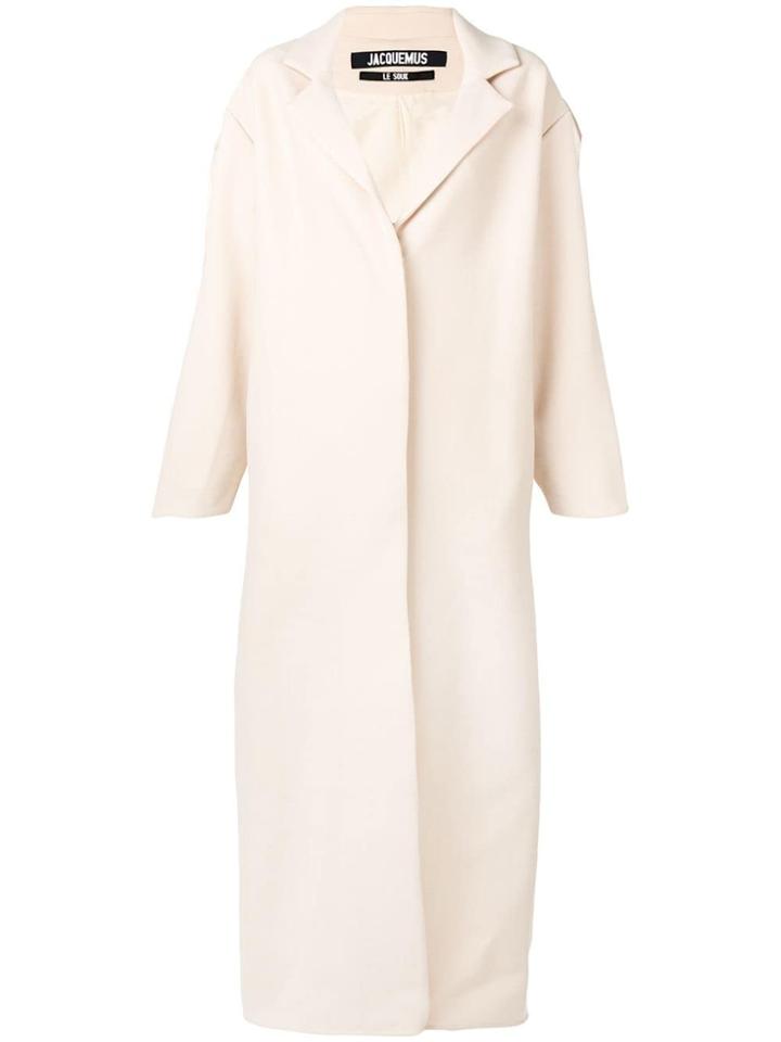 Jacquemus Long Single Breasted Coat - Neutrals