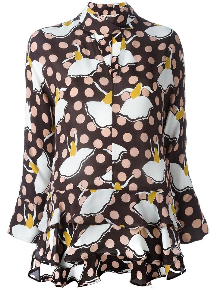 Marni - Pirouette Print Blouse - Women - Silk - 42, Women's, Silk